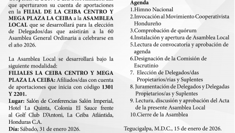 Convocatoria LA CEIBA 2026