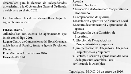 Convocatoria Danlí